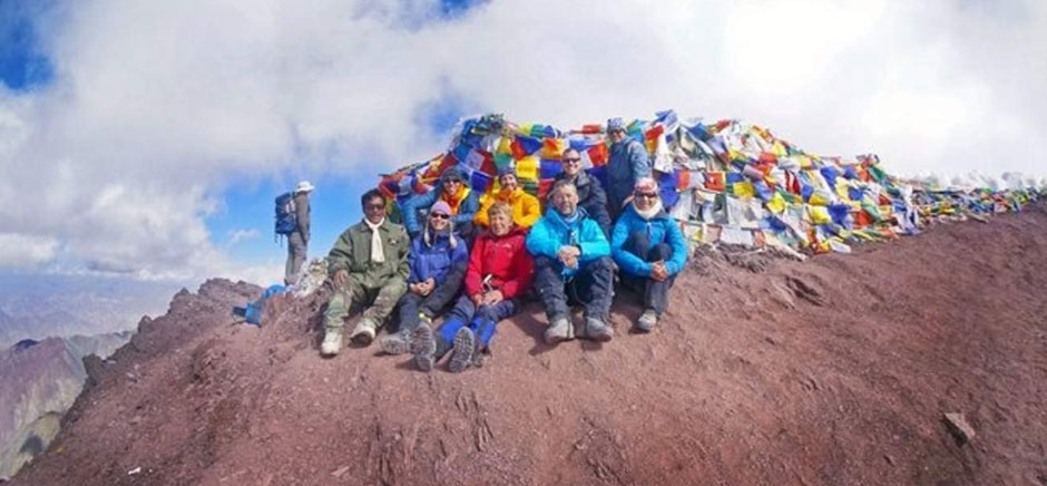 Group Of Trekkers  At Stok Kangri, Leh Ladakh